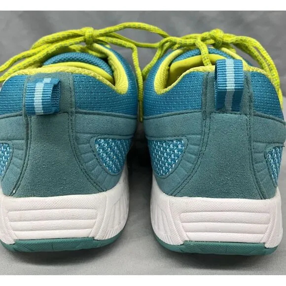 Orthofeet Biofit Shoes Women 11 2E Extra Wide 986 Blue Yellow Walking Sneakers