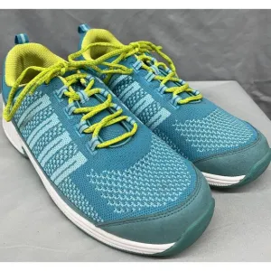 Orthofeet Biofit Shoes Women 11 2E Extra Wide 986 Blue Yellow Walking Sneakers