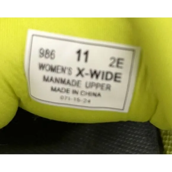 Orthofeet Biofit Shoes Women 11 2E Extra Wide 986 Blue Yellow Walking Sneakers