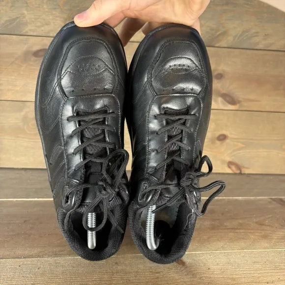 orthofeet whitney womens size 10 Wide 4E shoes black leather walking sneakers