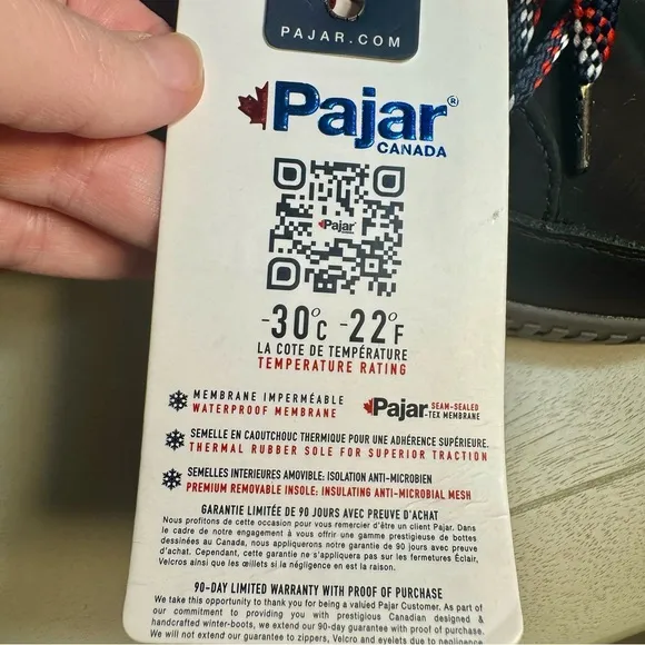 Pajar Canada winter/snow boots size 10 waterproof Dala Faux Fur-Lined (no box)