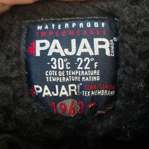 PAJAR Tour Trooper Waterproof Boots Leather Winter Snow Black Mens 8 Pajar-Tex