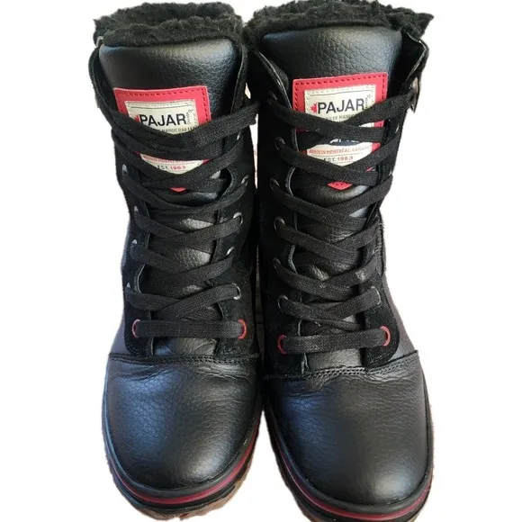 PAJAR Tour Trooper Waterproof Boots Leather Winter Snow Black Mens 8 Pajar-Tex