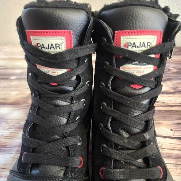 PAJAR Tour Trooper Waterproof Boots Leather Winter Snow Black Mens 8 Pajar-Tex