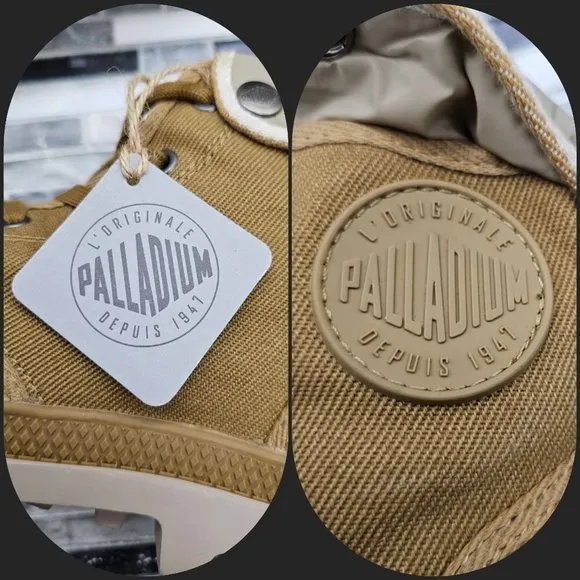 Palladium Hi Sock TFL Dull Gold Canvas Women's Hiking Boots Size 9.5