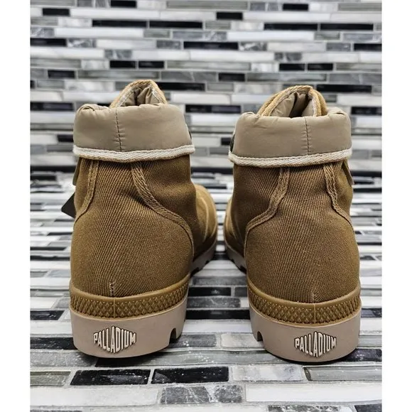 Palladium Hi Sock TFL Dull Gold Canvas Women's Hiking Boots Size 9.5