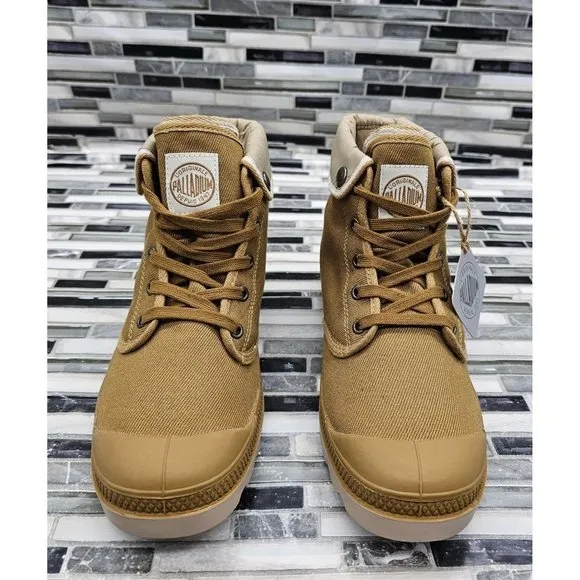 Palladium Hi Sock TFL Dull Gold Canvas Women's Hiking Boots Size 9.5