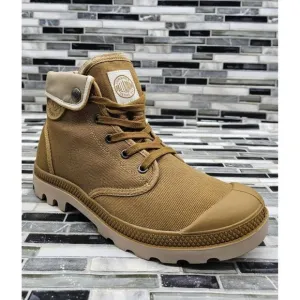 Palladium Hi Sock TFL Dull Gold Canvas Women's Hiking Boots Size 9.5