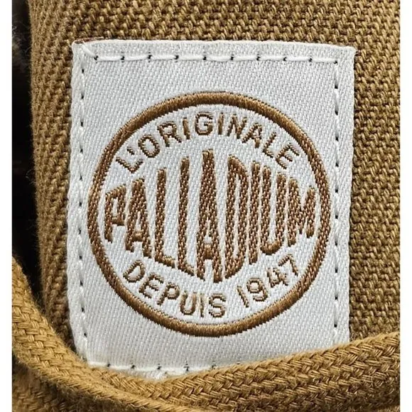 Palladium Hi Sock TFL Dull Gold Canvas Women's Hiking Boots Size 9.5