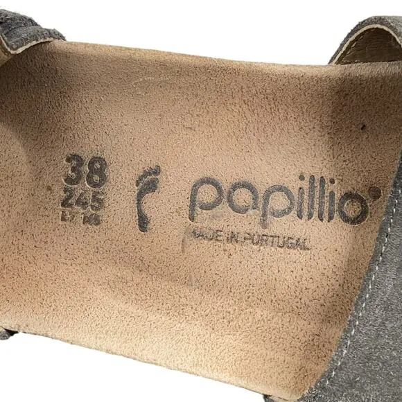 Papillio X Birkenstock Unisex Brown Gray Wedge Sandal Size 38 M 5 W 7