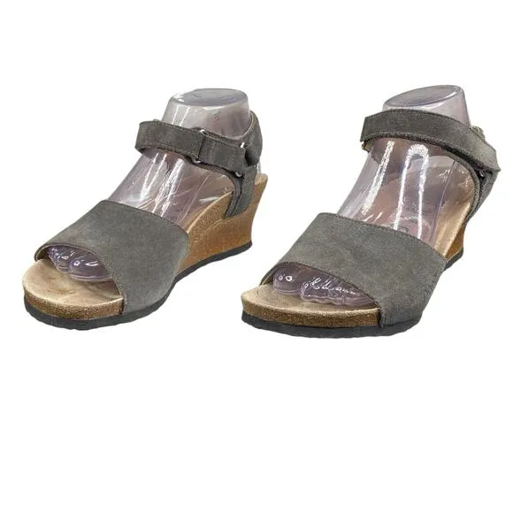 Papillio X Birkenstock Unisex Brown Gray Wedge Sandal Size 38 M 5 W 7