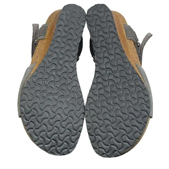 Papillio X Birkenstock Unisex Brown Gray Wedge Sandal Size 38 M 5 W 7