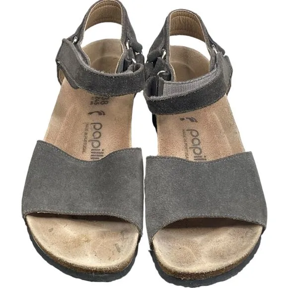 Papillio X Birkenstock Unisex Brown Gray Wedge Sandal Size 38 M 5 W 7
