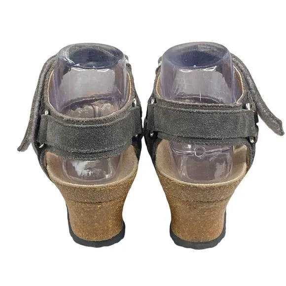 Papillio X Birkenstock Unisex Brown Gray Wedge Sandal Size 38 M 5 W 7