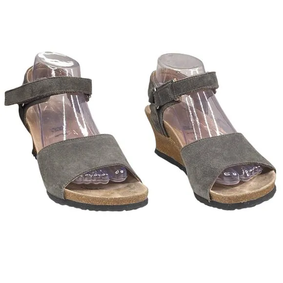 Papillio X Birkenstock Unisex Brown Gray Wedge Sandal Size 38 M 5 W 7