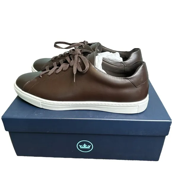 Peter Millar Vantage Lite Sneakers Chocolate Mens 12 Golf Casual New In Box