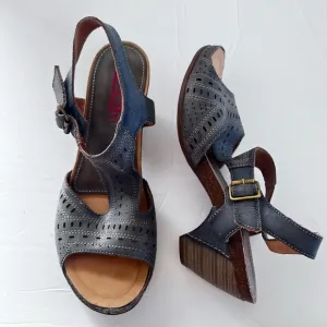 PIKOLINOS Heeled Sandals in Blue Size 10/10.5