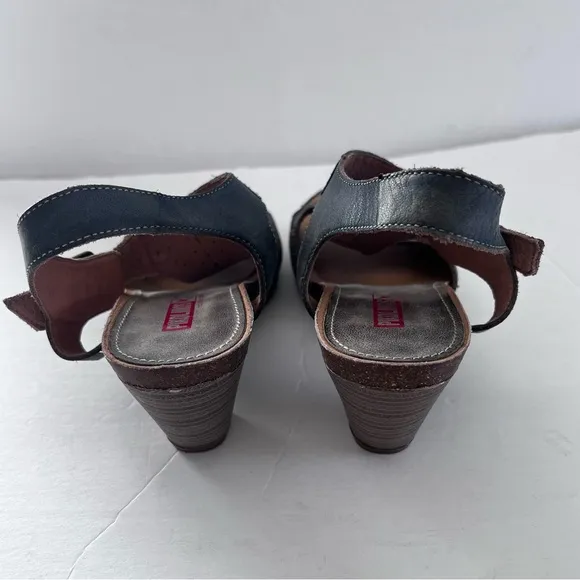 PIKOLINOS Heeled Sandals in Blue Size 10/10.5