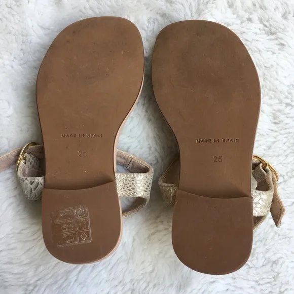 Pili Carrera Kids Rhinestone Bow Sandals Size 8 US