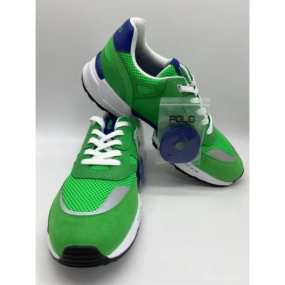 Polo Ralph Lauren Men's JGR Suede/Mesh Athletic Shoes Green Size 11.5 NEW