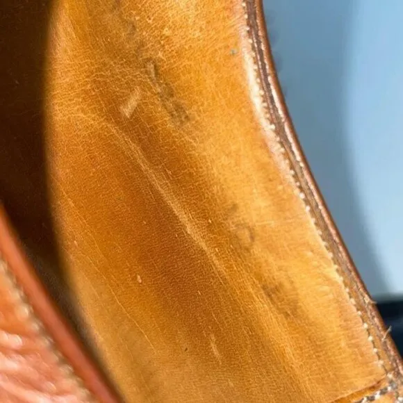 Polo Ralph Lauren X Crockett &amp; Jones Brown Cap Toe Oxford Dress Shoes Men's 10 D