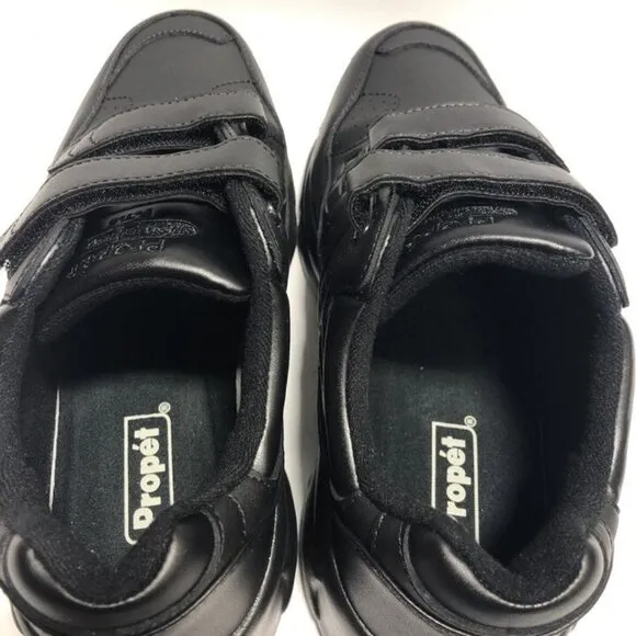 Propet Men’s Stability Walker Strap, Black Walking Shoes, Size 8 XX (5E)
