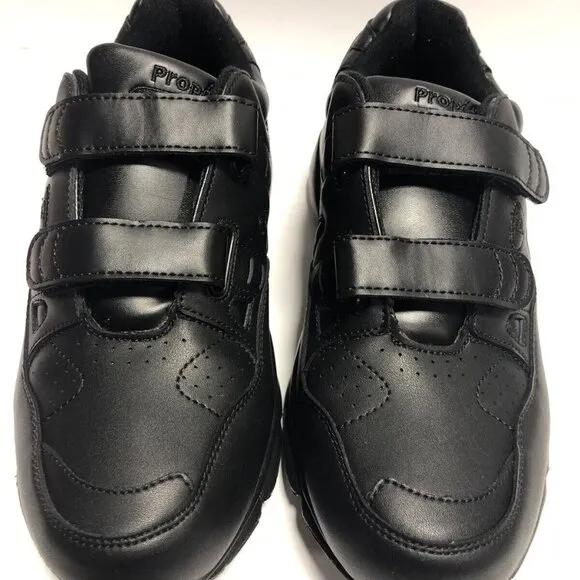 Propet Men’s Stability Walker Strap, Black Walking Shoes, Size 8 XX (5E)