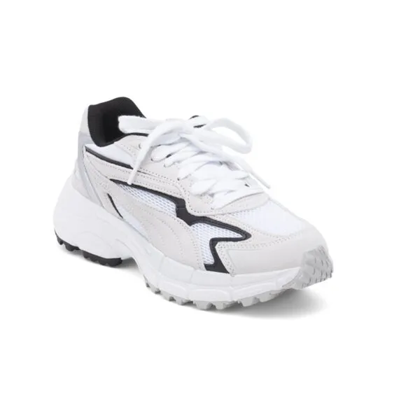 PUMA GOLF White/silver Men's Leather Teveris Golf Shoes