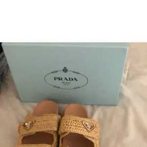 Raffia Beige Crochet Sandals