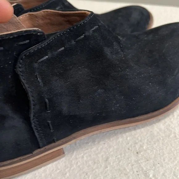 Rebels‎ Suede leather Black Ankle BootsComfort Driving Walking shoes 6.5