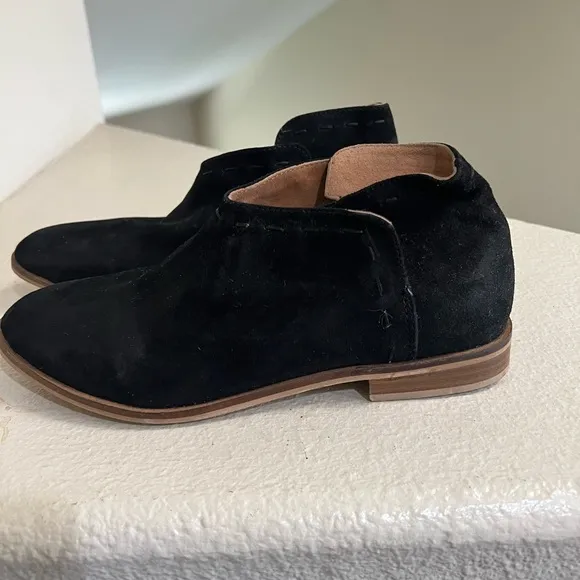 Rebels‎ Suede leather Black Ankle BootsComfort Driving Walking shoes 6.5
