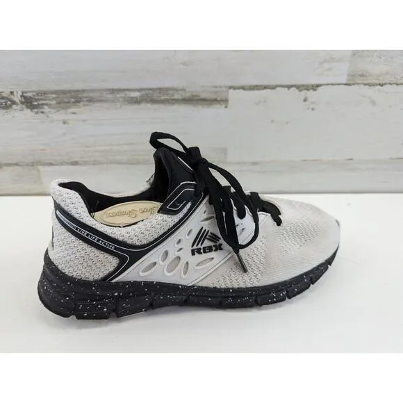 Reebok White Black Splatter Low Top Running Shoes EF6402 AJAX2-k Men's Size 8.5