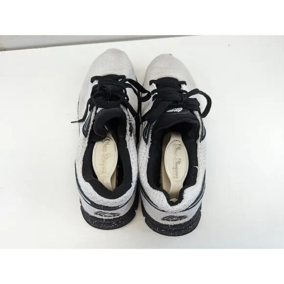 Reebok White Black Splatter Low Top Running Shoes EF6402 AJAX2-k Men's Size 8.5