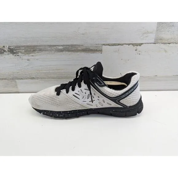 Reebok White Black Splatter Low Top Running Shoes EF6402 AJAX2-k Men's Size 8.5