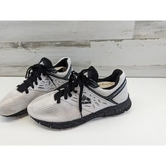 Reebok White Black Splatter Low Top Running Shoes EF6402 AJAX2-k Men's Size 8.5