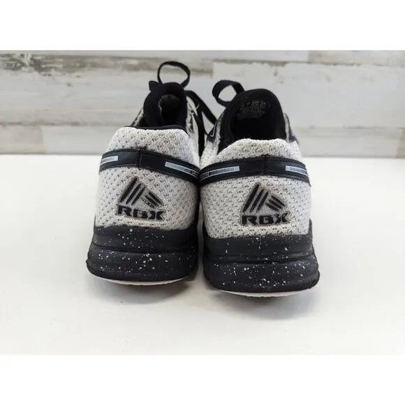 Reebok White Black Splatter Low Top Running Shoes EF6402 AJAX2-k Men's Size 8.5