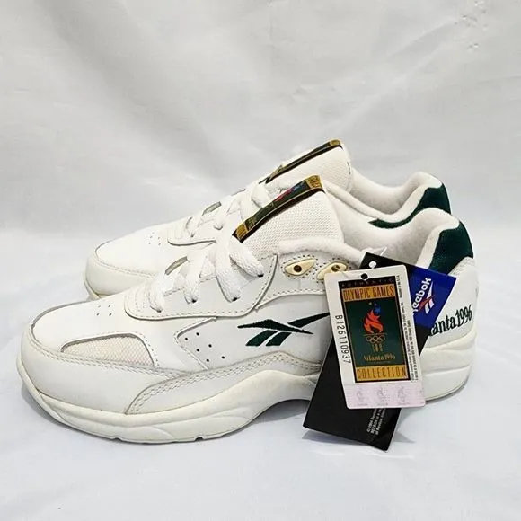 Reebok 1996 Olympic Walking Shoes Dead Stock NWT White Classic Women's Size 7‎