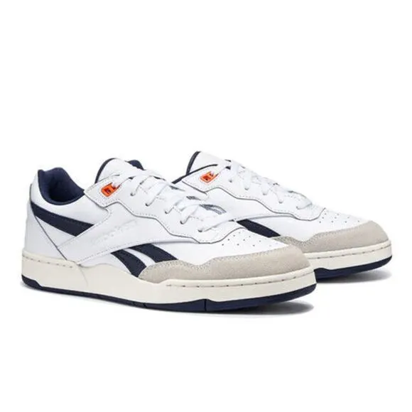Reebok BB 4000 II IE6832 Men's White Navy Leather Casual Sneaker Shoes NR6158