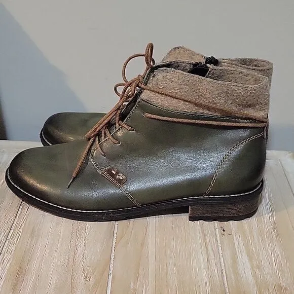 Remonte Elaine green  Hiking Bootie boots, size EU 38