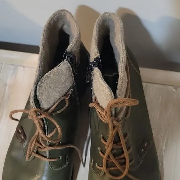 Remonte Elaine green  Hiking Bootie boots, size EU 38
