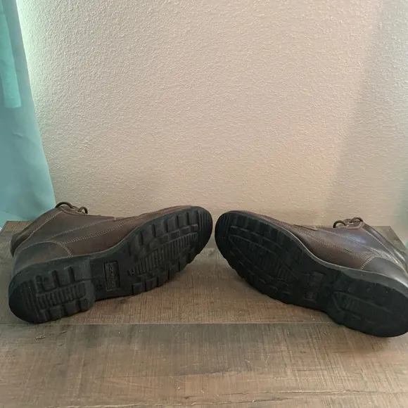 Rockport Leather Hiking Ankle Boots Moc Toe Casual Walking Shoes Brown Size 11