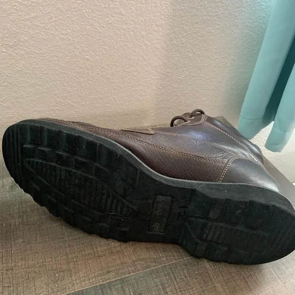 Rockport Leather Hiking Ankle Boots Moc Toe Casual Walking Shoes Brown Size 11