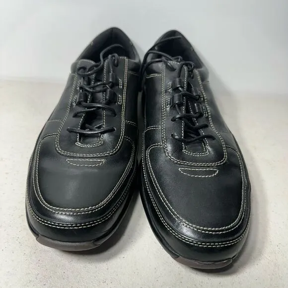 Rockport ProWalker Black Leather Comfort Casual Walking Shoes Lace Up Men's 13W