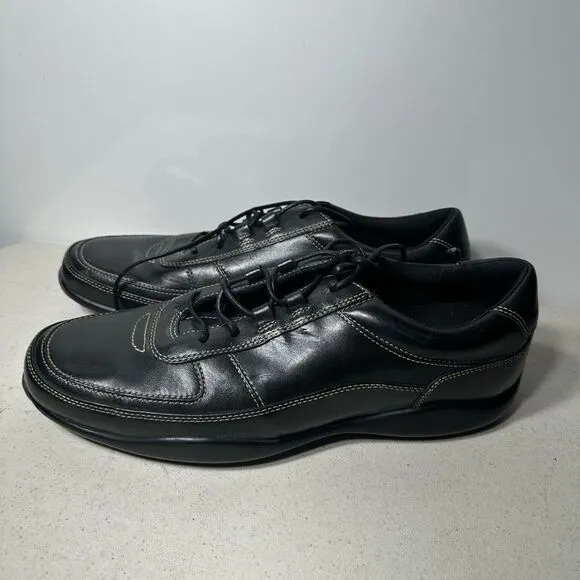 Rockport ProWalker Black Leather Comfort Casual Walking Shoes Lace Up Men's 13W
