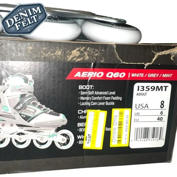 RollerDerby Women’s Gray and Mint Green Rollerblades/Inline Skates | NEW/NIB!🛼