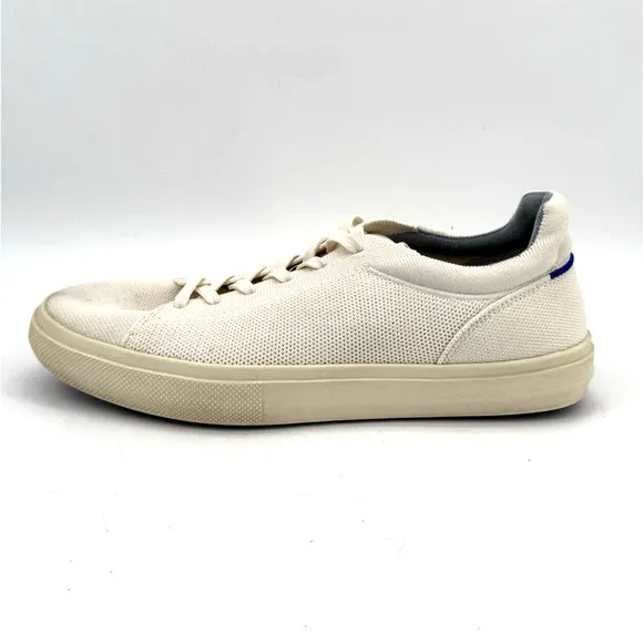 Rothys Shoes Mens 10.5 Womens 12 RS02 Sneakers White Mesh Lace Up Casual Low Top