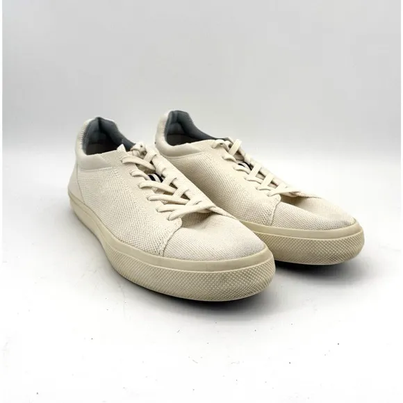 Rothys Shoes Mens 10.5 Womens 12 RS02 Sneakers White Mesh Lace Up Casual Low Top
