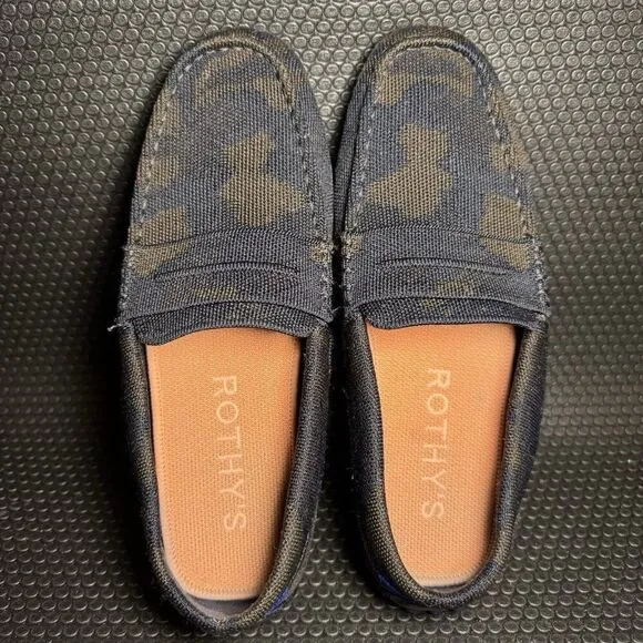 Rothy's The Driving Loafer Woodland Camo Casual Comfort Shoes Mens Size 8