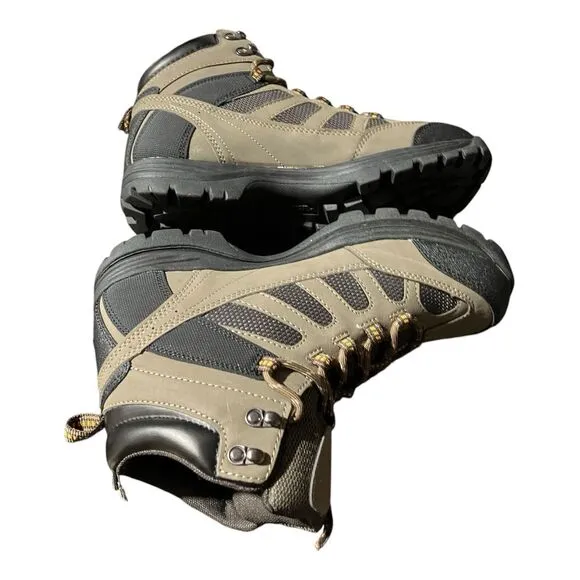 Rugged Outback Boots Men’s 9.5Work Hiking Brown Mid Top Ankle Lace Up Outdoors