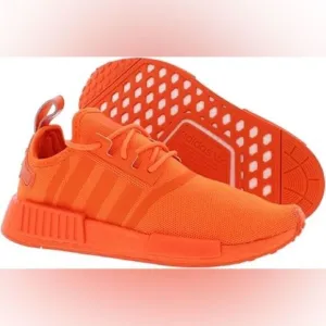 (S7) Adidas NMD_R1 Men's Running Shoes, Size 10, Color: Bright Orange/Neon